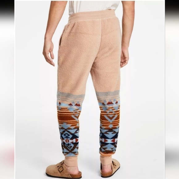 SUN + STONE Men's Desert Snow Geo-Print Fleece Joggers Size XXL Aztec Western - Picture 4 of 15